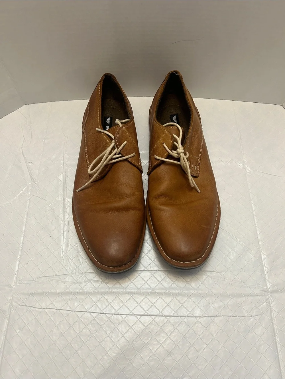 Red Tape Men's Brown Leather Oxford Dress Shoes Lace-Up Size 11